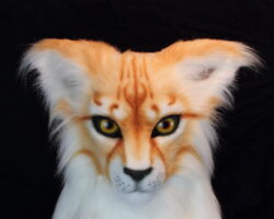 Ginger cat realistic fursuit head 11
