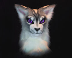 Grey fantasy feline realistic fursuit head 1