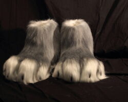 Realistic grey snarly wolf fursuit head 5