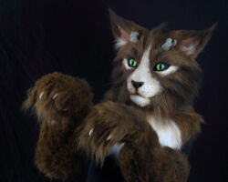Demon feline realistic fursuit head 5